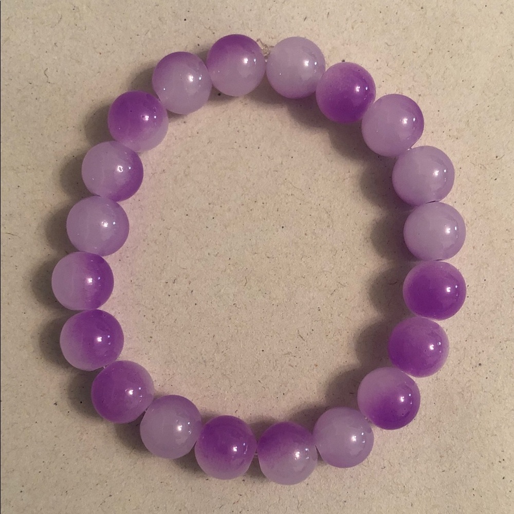 Lavender Amethyst Semi Precious Stones Purple Bracelet